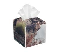 Caja de pañuelos de piel sintética, moderna, impermeable, cuadrada, para iglesia armenia, soporte de papel facial para baño, cocina, mesita de noche, oficina, decoración del hogar
