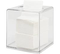 Caja de pañuelos de plástico Transparente - Servilletero Cuadrado for Sala de Estar, Hotel y Coche, diseño Moderno y Sencillo