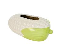 Caja de Pañuelos Dispensador de pañuelos, soporte for caja bonita, decoración moderna maíz, escritorio divertido Fundas para Porta Pañuelos(White)