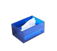 Caja de pañuelos, dispensador servilletas, Estuche for toallitas, Caja Almacenamiento for Cocina, Organizador Escritorio para Cocina,Baño,Oficina y Hotel(Blue)