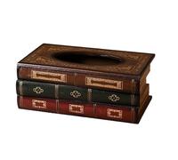 Caja de Pañuelos Elegante dispensador de madera, Base antideslizante, multiusos, decoración caja pañuelos for cocina y baño Fundas para Porta Pañuelos(Brown..)