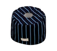 Caja de Pañuelos Elegante soporte for caja de pañuelos a rayas en organizadores servilletas tela algodón Fundas para Porta Pañuelos(Blue Stripes,Round tissue box)