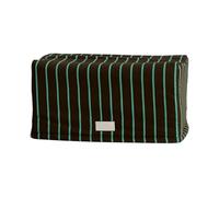 Caja de Pañuelos Elegante soporte for caja de pañuelos a rayas en organizadores servilletas tela algodón Fundas para Porta Pañuelos(Green Stripes,Rectangular tissue)