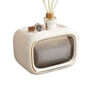 Caja de Pañuelos Estante de almacenamiento for caja de papel higiénico, soporte for rollo de papel higiénico montado en la pared, soporte autoadhesivo a prueba de polvo, almacenamiento de rollo de pap