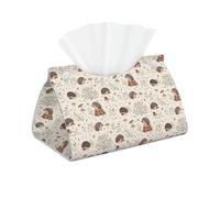 Caja de pañuelos faciales de PVC con diseño de Erizo de Pradera, Soporte para Funda de pañuelos