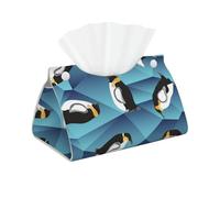Caja de pañuelos faciales de PVC con diseño de pingüino polígono Abstracto, Soporte para Funda de Caja de pañuelos