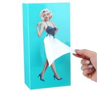 Caja de Pañuelos Flying Skirt, Caja de Pañuelos Vintage, Caja de Pañuelos Creativa, Caja de Pañuelos Faciales, Porta Pañuelos Decorativo para Salón, Dormitorio, Oficina (Azul)