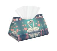 Caja de pañuelos impresa The Swan in Love, adecuada para mesita de noche, comedor, sala de estar, caja de almacenamiento de pañuelos