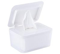 Caja de pañuelos JINGYAN Wet Wipes Dispenser Holder With Lid Dustproof Tissue Storage Box For Home Office Multifunctional Dry Paper Case(White)
