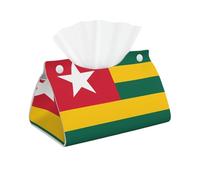 Caja de pañuelos larga con impresión de bandera de Togo, caja de pañuelos de piel, servilleta rectangular, almacenamiento de pañuelos faciales, hogar, oficina, coche, caja de pañuelos decorativa