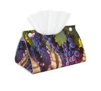 Caja de pañuelos larga con impresión de uvas del desierto, caja de pañuelos de piel, servilleta rectangular, almacenamiento de pañuelos faciales, oficina en casa, coche, caja de pañuelos decorativa