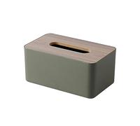 Caja de pañuelos Madera for Escritorio Sala Estar, Caja Papel Dibujo Simple, Almacenamiento Funcional Multifuncional for el hogar Creativa Servilletero(Green)