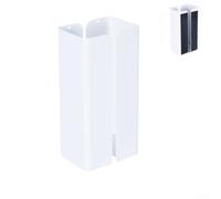 Caja de pañuelos magnética montada en superficie con diseño dividido para facilitar el relleno, soporte de papel de acero al carbono para refrigerador y gabinete para superficies (blanco)