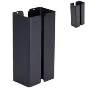 Caja de pañuelos magnética sin instalación de taladro, para soporte de papel montado en superficie para encimeras de cocina, baño y puertas de refrigerador (negro)