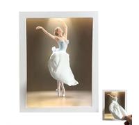 Caja de Pañuelos para Niña Ballet Dispensador Papel Vestido Dama Voladora Soporte Ballet Dibujos Animados con Luz Nocturna Artística Activada por Tacto Dormitorio Escritorio Sala Estar