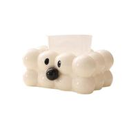 Caja de Pañuelos Plástico lindo del estilo de la cubierta caja tejido con el tenedor magnético dispensador inferior Fundas para Porta Pañuelos(Black Nose)