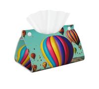 Caja de pañuelos rectangular con estampado de globo aerostático de lavanda, elegante accesorio de decoración del hogar para la oficina diaria