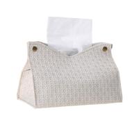 Caja de pañuelos rectangular de piel sintética moderna para baño, sala de estar, oficina, escritorio, almacenamiento de servilletas