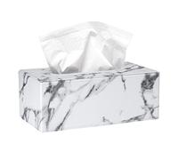 Caja de pañuelos Rectangular dispensadores de pañuelos de Piel sintética para el hogar, Oficina y Coche, mármol