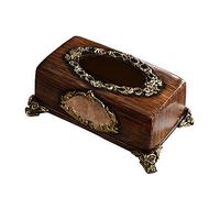 Caja de pañuelos soporte de papel cubierta de la cubierta del soporte del rectángulo de la servilleta del rectángulo de la servilleta, la caja de toallas de papel de resina clásica, cajas de tejido de