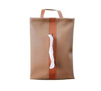 Caja de pañuelos Soporte for pañuelos de coche cuero microfibra, funda for toalla papel con respaldo, caja organizadora for servilletas colgantes Soporte para decoración de habitaciones(Brown)