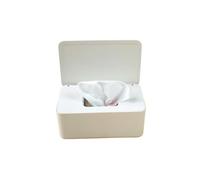 Caja de pañuelos Soportes for cajas de pañuelos, cubierta plástico a prueba polvo for el hogar, decoración, soporte húmedo Soporte para decoración de habitaciones(White)