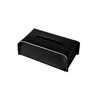 Caja de pañuelos Tejida, Estuche Cuero for servilletas, Funda Papel Lujo, Soporte for Seda for Sala Estar, Escritorio, decoración Mesa for el hogar para Cocina,Baño,Oficina y Hotel(Black)