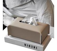 Caja de pañuelos Tejida, Estuche Cuero for servilletas, Funda Papel Lujo, Soporte for Seda for Sala Estar, Escritorio, decoración Mesa for el hogar para Cocina,Baño,Oficina y Hotel(Milk Tea)