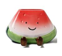 Caja de pañuelos Tenedor de pañuelos sandía cerámica con soporte for teléfono, servilleta forma fruta linda y decorativa Soporte para decoración de habitaciones