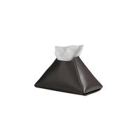 Caja de Pañuelos Titular de pañuelos Triángulo Facial Caja color sólido Cubierta Organizador decorativo cuero sintético Fundas para Porta Pañuelos(Dark Gray)