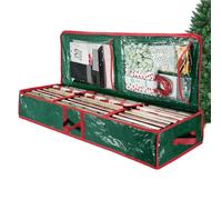 Caja De Papel De Regalo De Navidad,Tela Oxford Impermeable | Cesta Para Papel De Regalo De Fiesta, Para Dormitorio, Armario, Salón, Aparador, Estantería, Rollos, Lazos