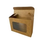 Caja De Papel Kraft 10 Piezas Con Forma Ovalada
