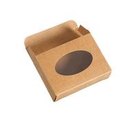 Caja De Papel Kraft 20 Piezas Con Forma Ovalada