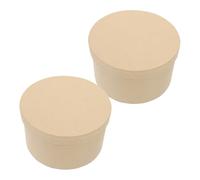 Caja de Papel Kraft Circular Diy, 2 Piezas, para Pastelería