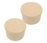 Caja de Papel Kraft Circular DIY para Galletas y Dulces 2 Piezas