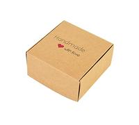 Caja de papel Kraft de 10 piezas Caja hecha a mano de cartón marrón Caja de regalo de papel Kraft blanco Caja de joyería de embalaje negro-Z20-8x8x4cm