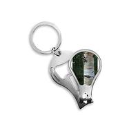 Caja de papel marrón Art Deco Moda Fingernail Clipper Cutter abridor llavero tijera