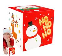 Caja De Papel Para Caramelos De Navidad,Suministros de Fiesta Plegables con Muñeco de Nieve,Cajas De Papá Noel Navideñas - Para Dinero Anillos Collares Pulseras Relojes Perfume Cumpleaños Vacaciones A