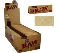 Caja de papel raw corto 70mm . 50 libritos. Natural