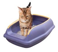 Caja de para Gatos - Bandeja de para Gatos Grandes | Gran Litter -Stray | Evite la Fuga de arenagatos litterpan, Inodoro degatos fácil de Recoger y no Olor para Medio pequeño | Ambiente