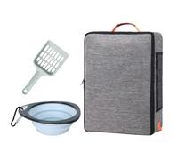 Caja De para Gatos - Caja De De Viaje | Botthy Kitty Portátil De Fondo Duro | Todo Cubierto De Viaje Pota Cubierto Controlado | Inodoro Fácil De Transporte Resistente Al Agua Resistente Al