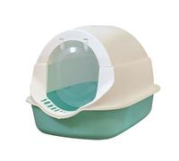Caja de para Gatos con Capucha, Inodoro Cerrado para Gatos con Barrera contra olores y diseño a Prueba de Salpicaduras, Bandeja Extra Grande para Gatos de Cuerpo Largo, (Cian)