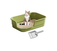 Caja De Para Gatos Grande | Grande Fácil De Limpiar Con Recogedor - Caja De De Bordes Altos Para Gatos - Para Control De Olores Limpieza Gatito Mascota Mayor Apartamento Hogar Balcon Hotel Casa De Cam
