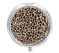 Caja De Pastillas Animal Leopardo Diseño De Patrón Lindo Pastillero Diario Pastillero Organizador 2 Compartimentos