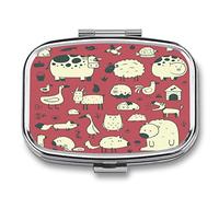 Caja De Pastillas Caja De Almacenamiento Animales De Granja De Pastillas Diarias Caja De Almacenamiento De Vitaminas Portátil Caja De Pastillas De Viaje