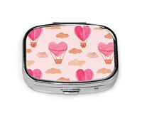 Caja de pastillas de dibujos animados Love Air Ballon pastillero para bolsillo o monedero lindo pequeño contenedor de pastillas organizador de pastillas de viaje