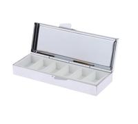 Caja de pastillas de metal, contenedor portátil de vitaminas y medicina, pastillero de viaje, caja organizadora de pastillas para viajes al aire libre