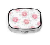 Caja de pastillas de pétalos grandes, caja de pastillas de flores suaves para bolsillo o monedero, contenedor de pastillas pequeño y bonito, organizador de pastillas de viaje