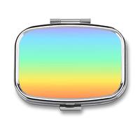 Caja De Pastillas Fondo Del Arco Iris Lindo Pastillero Diario Pastillero Organizador 2 Compartimentos