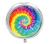 Caja De Pastillas Fondo Tie Dye Lindo Pastillero Diario Pastillero Organizador 2 Compartimentos